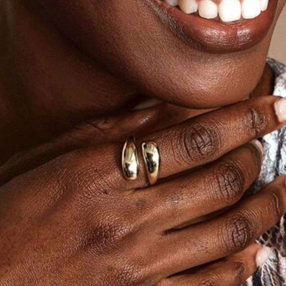 Gold Chunky Wrap Ring 3 pack